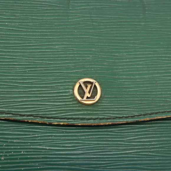 LOUIS VUITTON Epi Montaigne 27 Clutch Bag Green M52654 LV Auth 188920