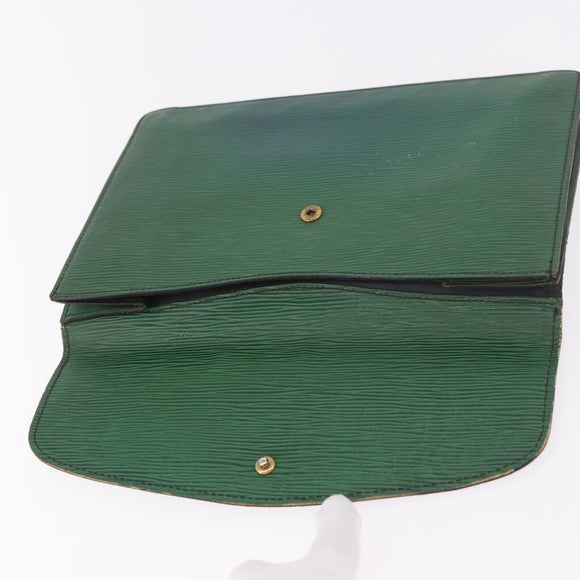 LOUIS VUITTON Epi Montaigne 27 Clutch Bag Green M52654 LV Auth 188920