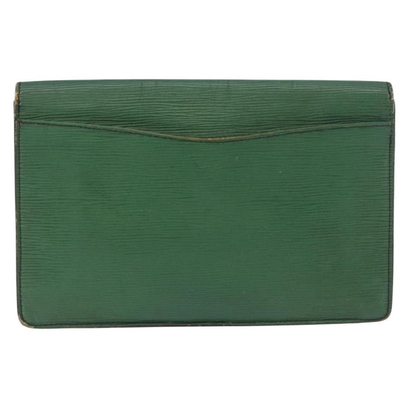 LOUIS VUITTON Epi Montaigne 27 Clutch Bag Green M52654 LV Auth 188920