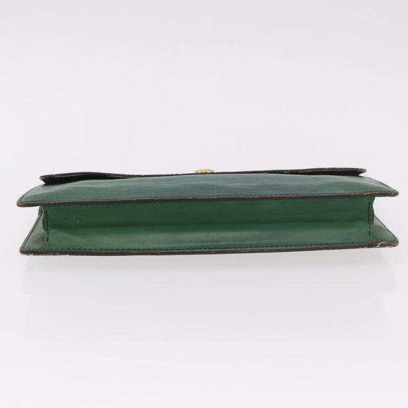 LOUIS VUITTON Epi Montaigne 27 Clutch Bag Green M52654 LV Auth 188920