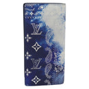 LOUIS VUITTON Monogram Bandana Brazza Portefeuille Navy M81405 Auth 188922-2