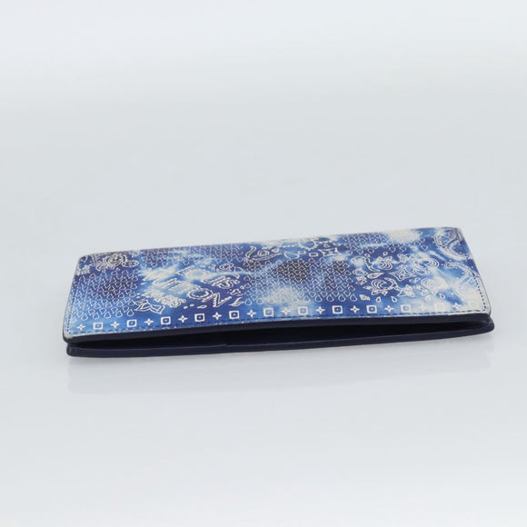 LOUIS VUITTON Monogram Bandana Brazza Portefeuille Navy M81405 Auth 188922