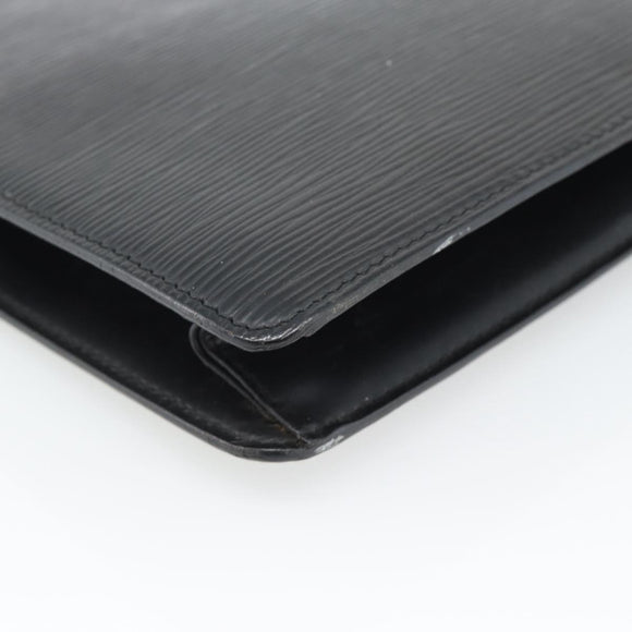 LOUIS VUITTON Epi Pochette Homme Clutch Bag Black M52522 LV Auth 188924