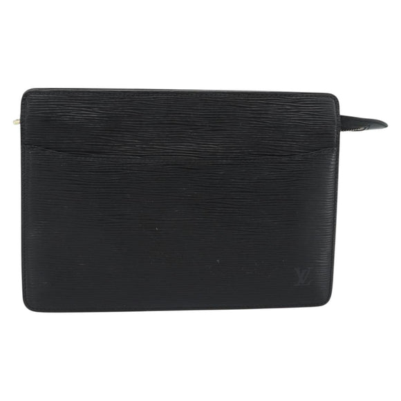 LOUIS VUITTON Epi Pochette Homme Clutch Bag Black M52522 LV Auth 188924