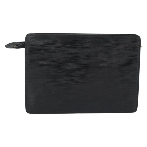 LOUIS VUITTON Epi Pochette Homme Clutch Bag Black M52522 LV Auth 188924