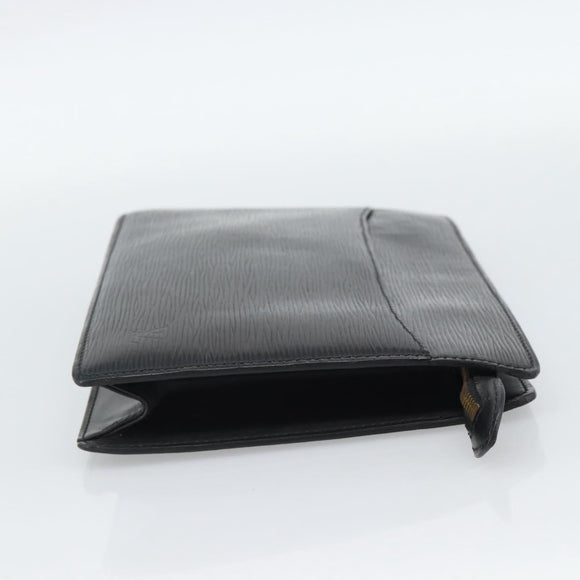 LOUIS VUITTON Epi Pochette Homme Clutch Bag Black M52522 LV Auth 188924