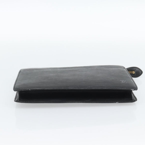 LOUIS VUITTON Epi Pochette Homme Clutch Bag Black M52522 LV Auth 188924