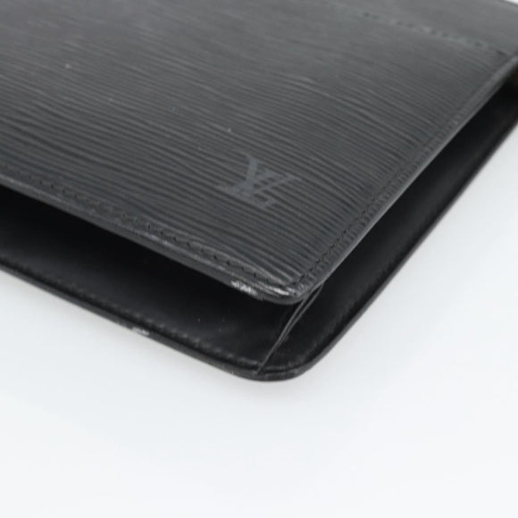 LOUIS VUITTON Epi Pochette Homme Clutch Bag Black M52522 LV Auth 188924