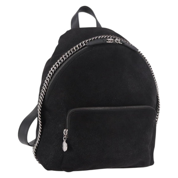 Stella MacCartney Falabella Backpack polyester Black Silver Auth 188925A