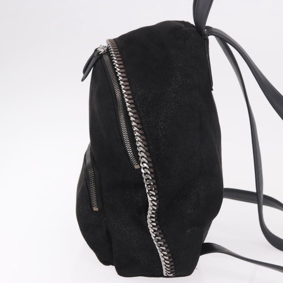 Stella MacCartney Falabella Backpack polyester Black Silver Auth 188925A