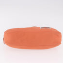 FENDI Tote Bag Cotton jersey Orange Silver Auth 188926-6