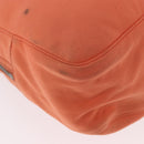 FENDI Tote Bag Cotton jersey Orange Silver Auth 188926-17