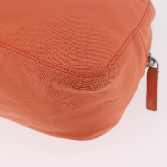 FENDI Tote Bag Cotton jersey Orange Silver Auth 188926