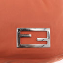FENDI Tote Bag Cotton jersey Orange Silver Auth 188926-20