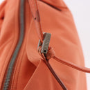 FENDI Tote Bag Cotton jersey Orange Silver Auth 188926-10
