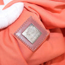 FENDI Tote Bag Cotton jersey Orange Silver Auth 188926-21
