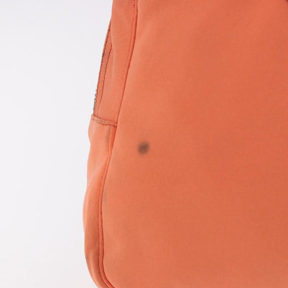 FENDI Tote Bag Cotton jersey Orange Silver Auth 188926