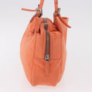 FENDI Tote Bag Cotton jersey Orange Silver Auth 188926-5