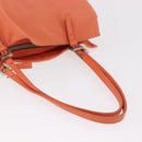 FENDI Tote Bag Cotton jersey Orange Silver Auth 188926-8