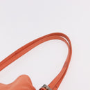 FENDI Tote Bag Cotton jersey Orange Silver Auth 188926-14