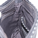Salvatore Ferragamo Gancini Shoulder Bag Leather Black Silver Auth 188927A-20