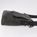 Salvatore Ferragamo Gancini Shoulder Bag Leather Black Silver Auth 188927A-3