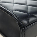 CHANEL Matelasse Chain Shoulder Bag Leather Navy Gold CC Auth 188933SAM-13