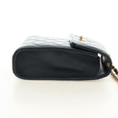 CHANEL Matelasse Chain Shoulder Bag Leather Navy Gold CC Auth 188933SAM-5