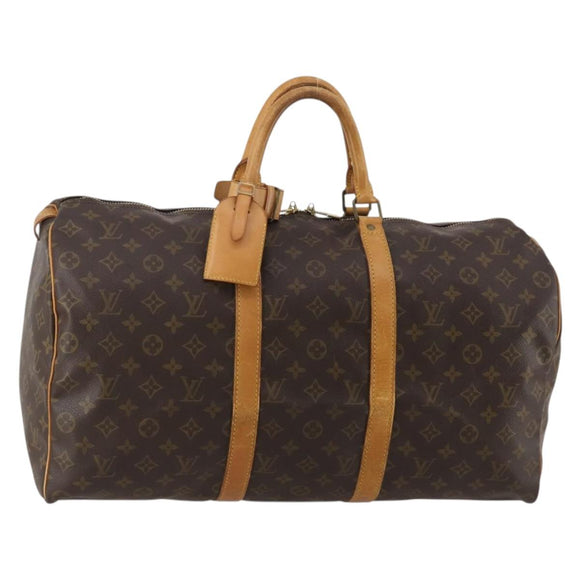 LOUIS VUITTON Monogram Keepall 50 Boston Bag M41426 LV Auth 188940