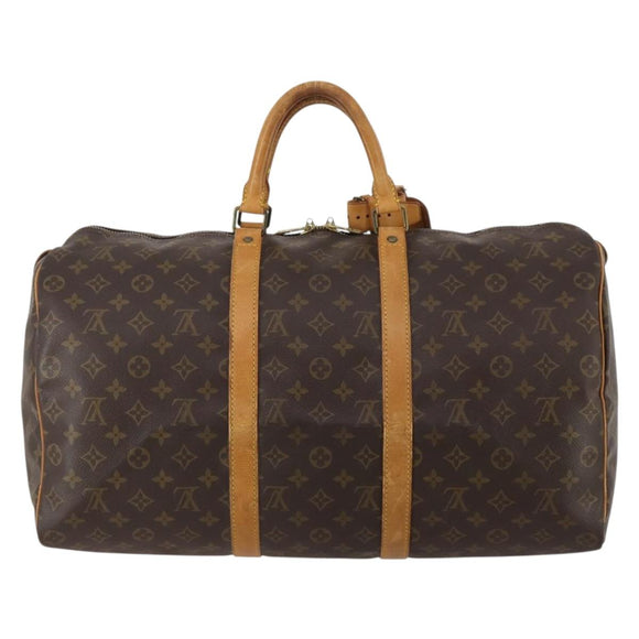 LOUIS VUITTON Monogram Keepall 50 Boston Bag M41426 LV Auth 188940
