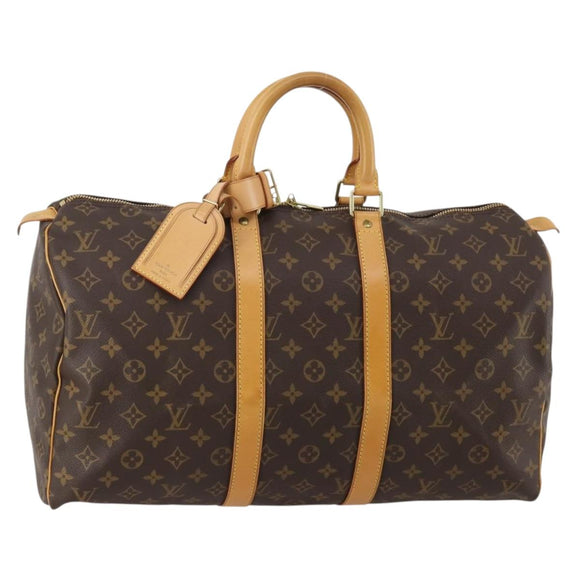 LOUIS VUITTON Monogram Keepall 45 Boston Bag M41428 LV Auth 188941