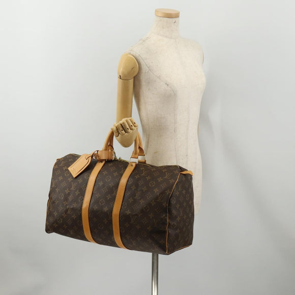 LOUIS VUITTON Monogram Keepall 45 Boston Bag M41428 LV Auth 188941