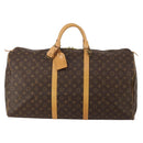 LOUIS VUITTON Monogram Keepall 60 Boston Bag M41422 LV Auth 188943V-13