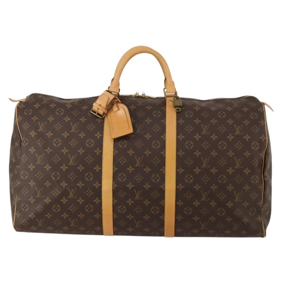 LOUIS VUITTON Monogram Keepall 60 Boston Bag M41422 LV Auth 188943V
