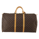 LOUIS VUITTON Monogram Keepall 60 Boston Bag M41422 LV Auth 188943V-2