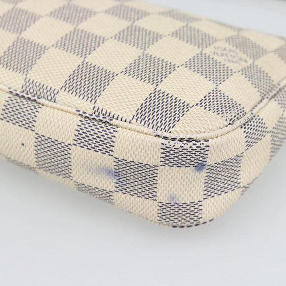 LOUIS VUITTON Damier Azur Pochette Accessoires Pouch N51986 LV Auth 188944
