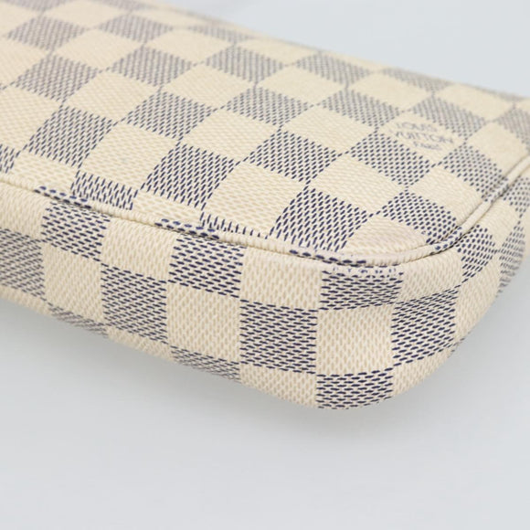 LOUIS VUITTON Damier Azur Pochette Accessoires Pouch N51986 LV Auth 188944