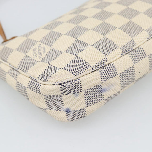 LOUIS VUITTON Damier Azur Pochette Accessoires Pouch N51986 LV Auth 188944