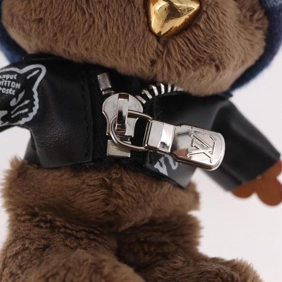 LOUIS VUITTON Bear Bag Charm Leather Brown M03206 LV Auth 188945SM