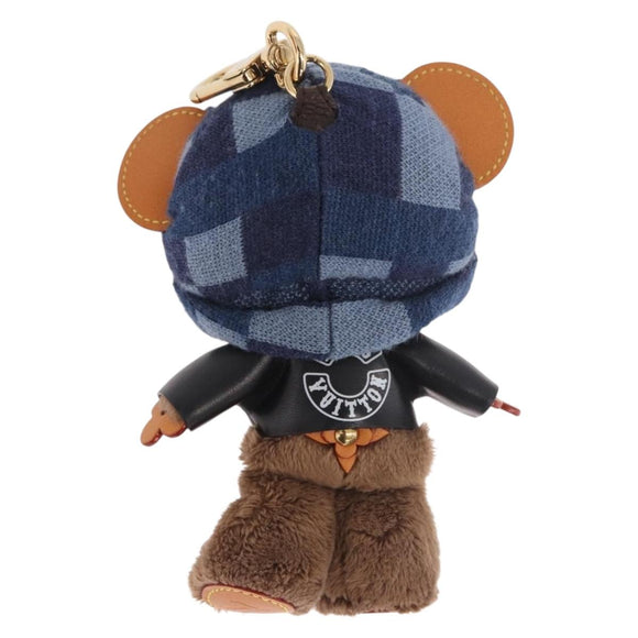 LOUIS VUITTON Bear Bag Charm Leather Brown M03206 LV Auth 188945SM