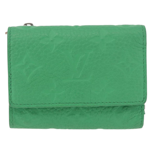 LOUIS VUITTON Empreinte Portefeuille Pilot Wallet Green M25848 LV Auth 188949M