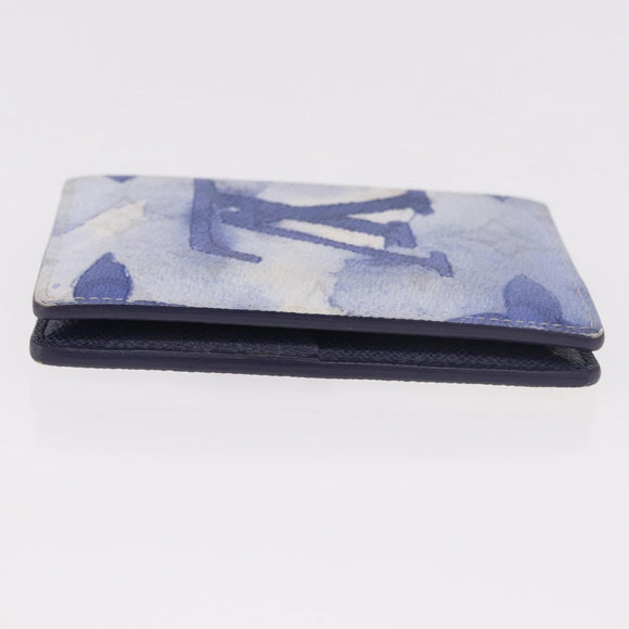 LOUIS VUITTON Monogram watercolor Organizer De Poch Blue M80455 LV Auth 188950M