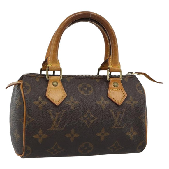 LOUIS VUITTON Monogram Mini Speedy Hand Bag M41534 LV Auth 188952