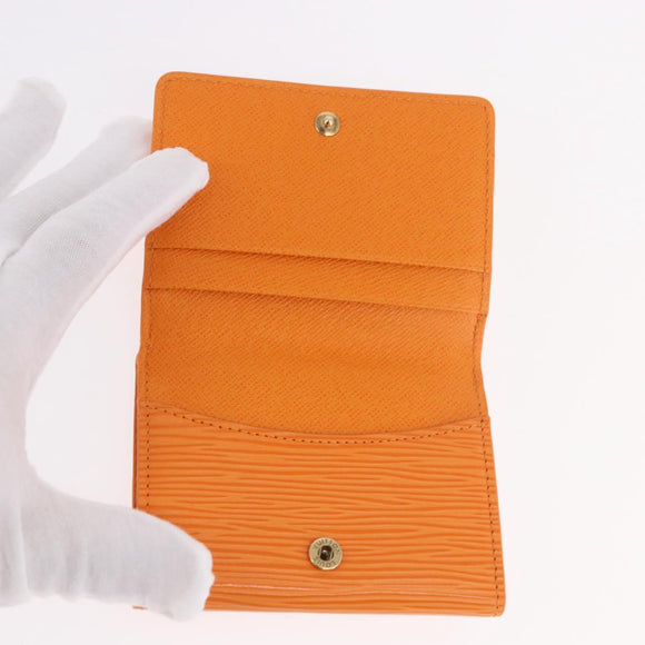 LOUIS VUITTON Epi Ludlow Coin Purse Orange Mandarin M6330H LV Auth 188953V