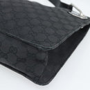 GUCCI GG Canvas Shoulder Bag Black Silver 120841 Auth 188960A-10