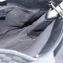 GUCCI GG Canvas Shoulder Bag Black Silver 120841 Auth 188960A-16
