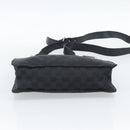 GUCCI GG Canvas Shoulder Bag Black Silver 120841 Auth 188960A-9