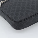 GUCCI GG Supreme Sherry Line Shoulder Bag PVC Black Silver 792081 Auth 188961-11