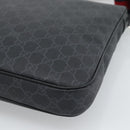 GUCCI GG Supreme Sherry Line Shoulder Bag PVC Black Silver 792081 Auth 188961-12