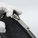 GUCCI GG Supreme Sherry Line Shoulder Bag PVC Black Silver 792081 Auth 188961-14